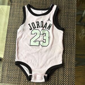 Jordan Infant Onesie in Pink and Black
